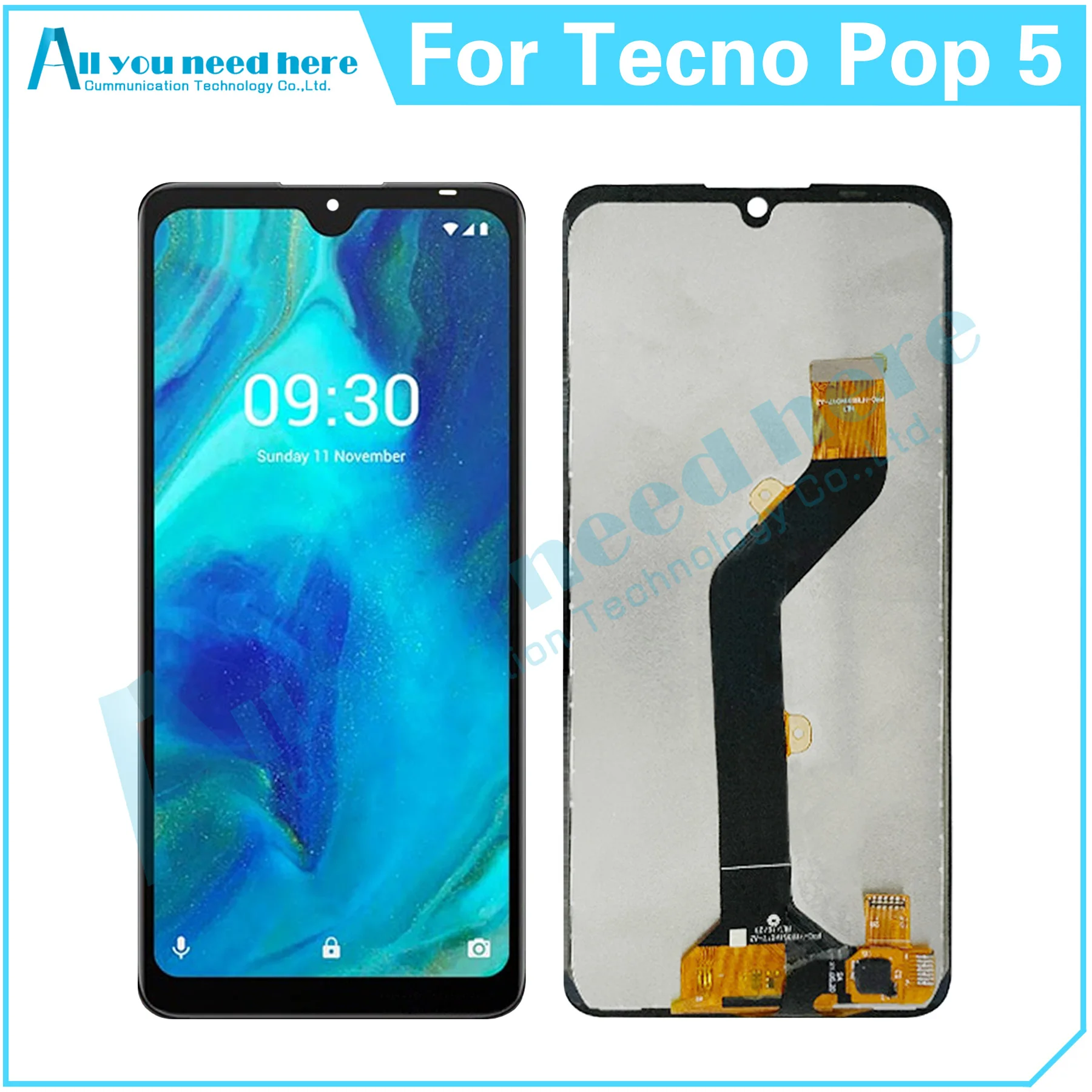 

100% протестированный для Tecno Pop 5 BD2 LCD дисплей кодирующий преобразователь сенсорного экрана в сборе запасные части для замены