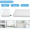 Rectangular Ceramic Tray Plate White Porcelain Rectangular Plate Mouthwash Cup Tray Bathroom Living Storage Tray 3