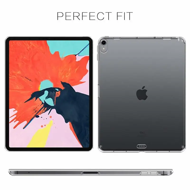 para Ipad Pro 12.9 Case Tpu Macio Capa para Ipad 12.9 2023 2023 2023 2023 2023 A1876 A1895 A1670 A1584 A1652 Claro Magro Case Traseiro - Imagem 4