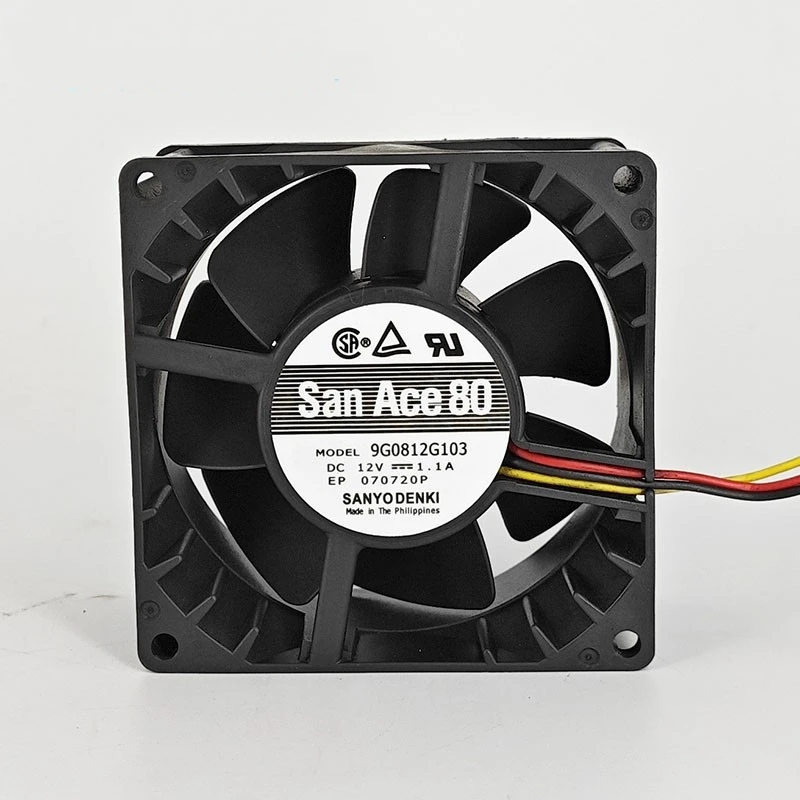 

8038.12V.1.1A.3 line cooling fan 8cm 12V radiator Model: 9G0812G103