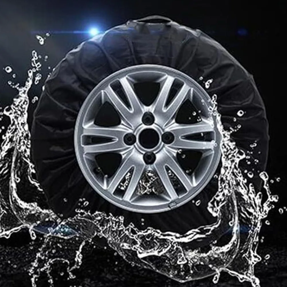Car Spare Wheel Covers 13-20 Inch Tyre Protector Cover 600D Waterproof Dust-proof Washable Wheel Storage Bags With Handle