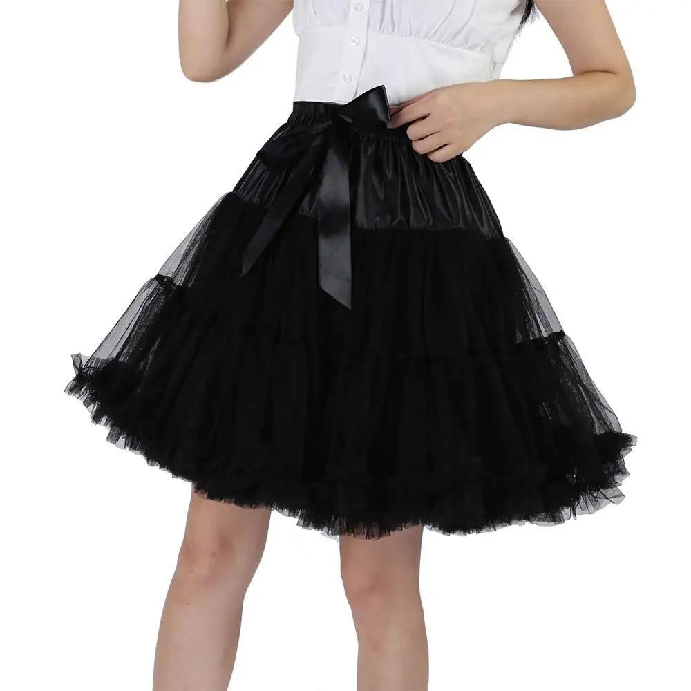 

Women's Dual Purpose of Petticoat and Skirt Above Knee Underskirt Multicolour Tutu Skirt 50cm