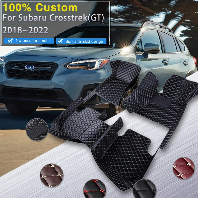 Автомобильные коврики для Subaru XV Crosstrek GT 2018 ~ 2022 2021 кожаный напольный коврик