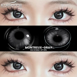 EYESHARE Fantasy White and Red Anime Eye Contact Lenses - Perfect for Halloween and Cosplay Makeup (MONTREUX - GRAY)