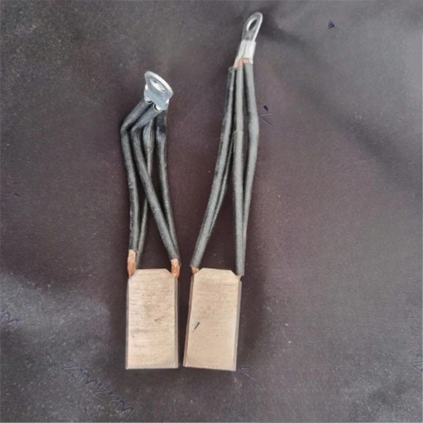 32x25x60mm Four Wire High Copper Carbon Brush+Aluminum Brush Box+Fixed Plate,For Welding Positioner Turntable Table Tube Welder