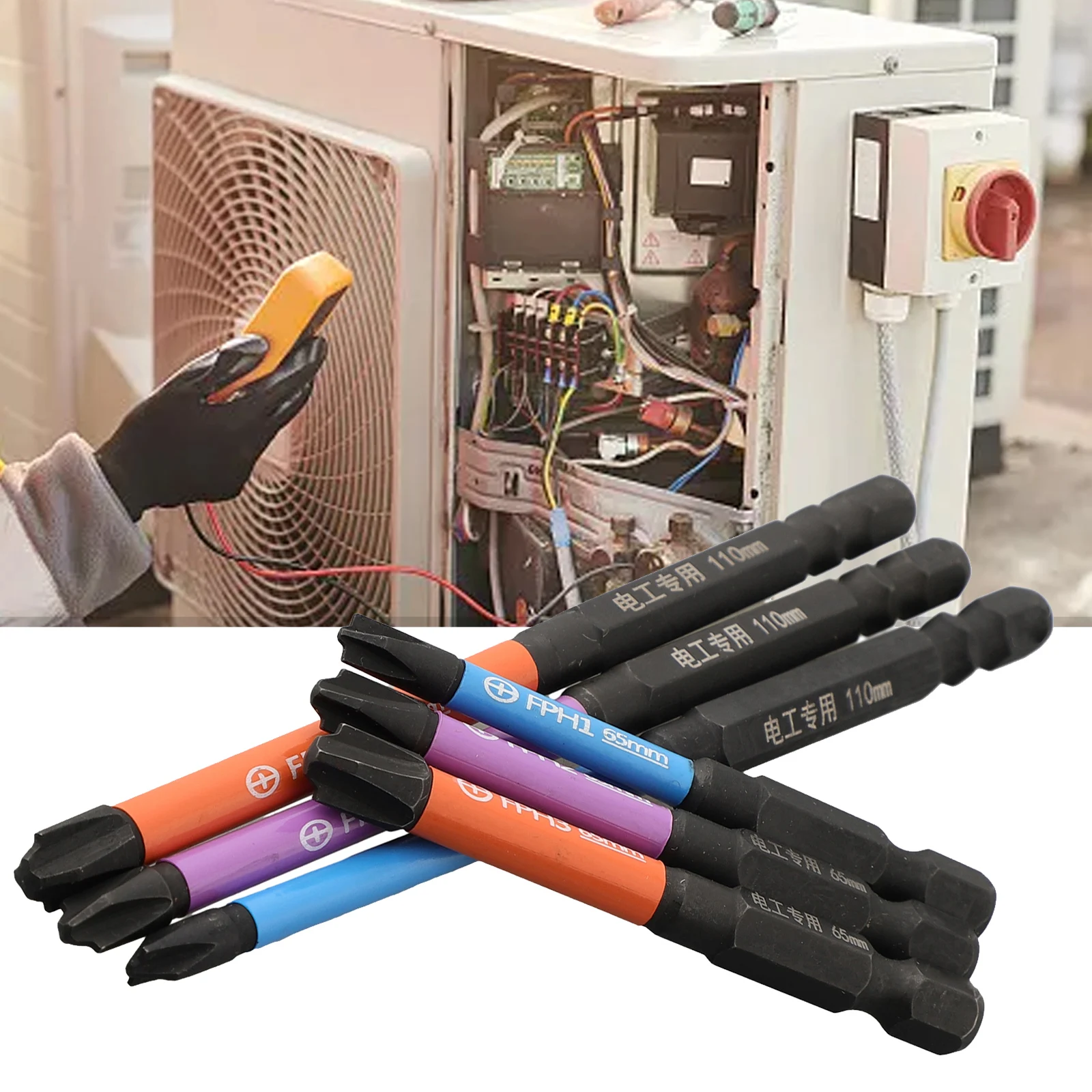 

Cross Screwdriver Bits 65mm/110mm 6pcs 6x Alloy Steel Hardness Magnetic Rust Proof Special-Slotted High Quality