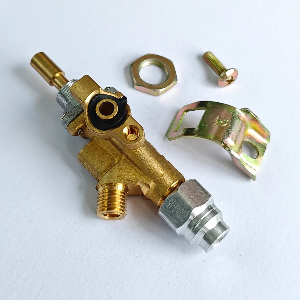 BBQ Grill Standard Brass Gas Safety Valve Low Pressure with Orkli Magnet Unit Gas Outlet 7/16-24unf Thread Supplies Accessory