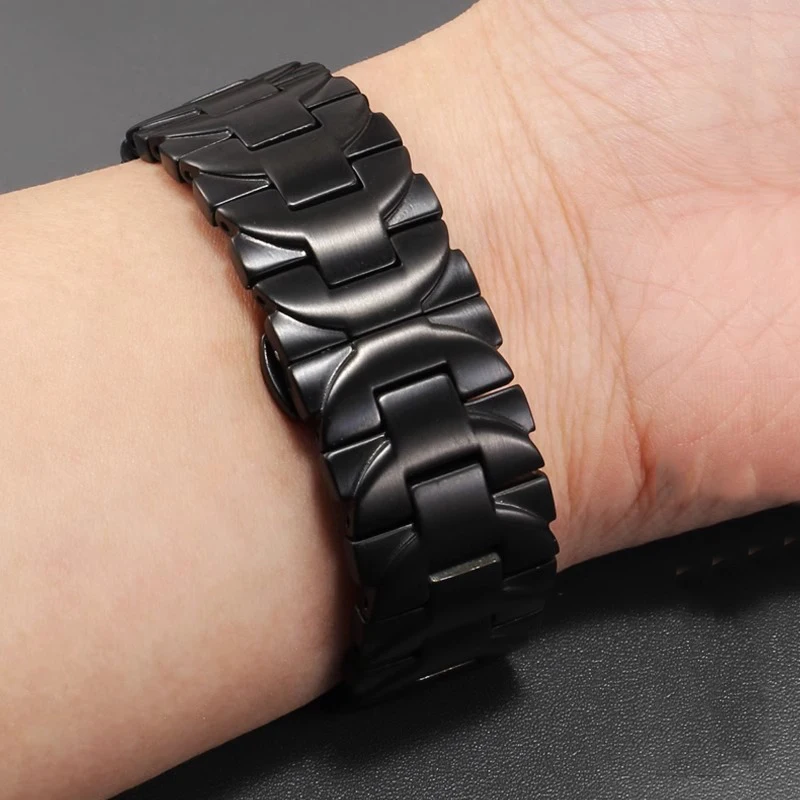 24mm Watch strap accessories For Panerai strap men's steel band PAM441 111 solid stainless steel butterfly buckle watch chain
