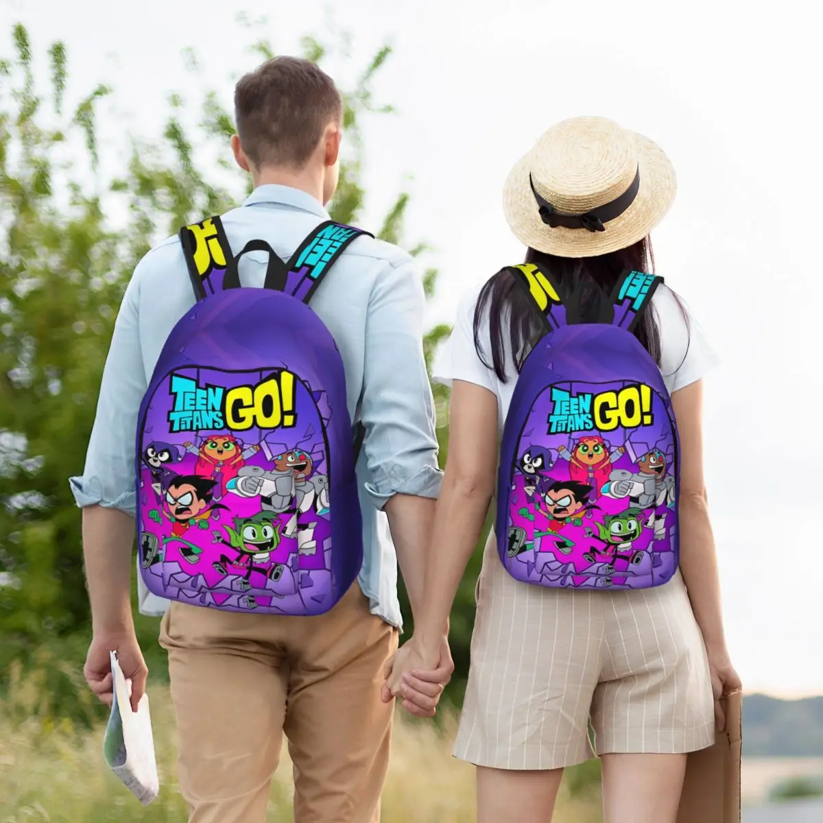 Teen Titans Go Family Backpack for Boy Girl Kids Student School Bookbag Daypack Preschool Primary Bag Sports 5