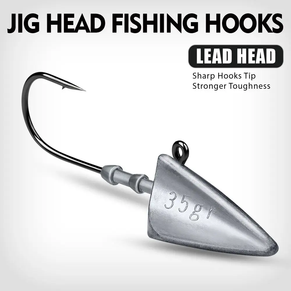 

Soft Lure Lead Weight Head hook New 7/10/15/21/28/35g 0# hook Jigging Bait Carbon Steel Sharp Barbed Hooks Fishing Tackle