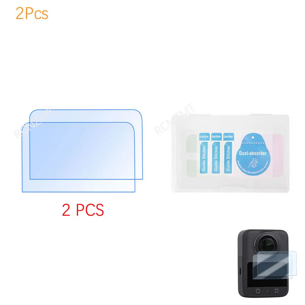 Kit di accessori per DJI OSMO 360 Custodia in silicone Copriobiettivo Supporto per supporto Protezione Custodia con staffa di espansione in vetro - immagine 6