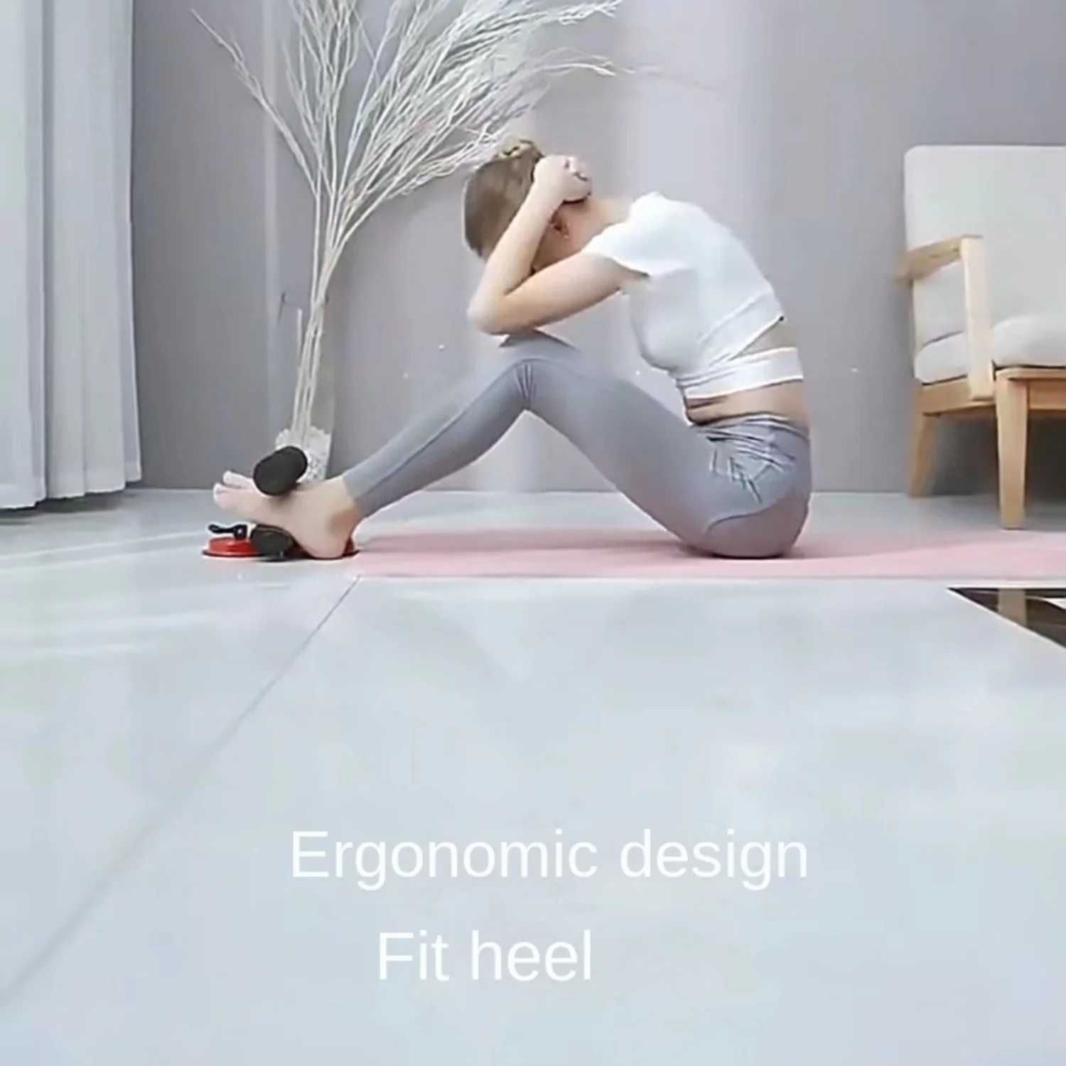 1pc Sit-up Aid, Foot Fixing Device, Suction Cup Type Tummy Control Machine, Roller, Sports Bodybuilding Equipment