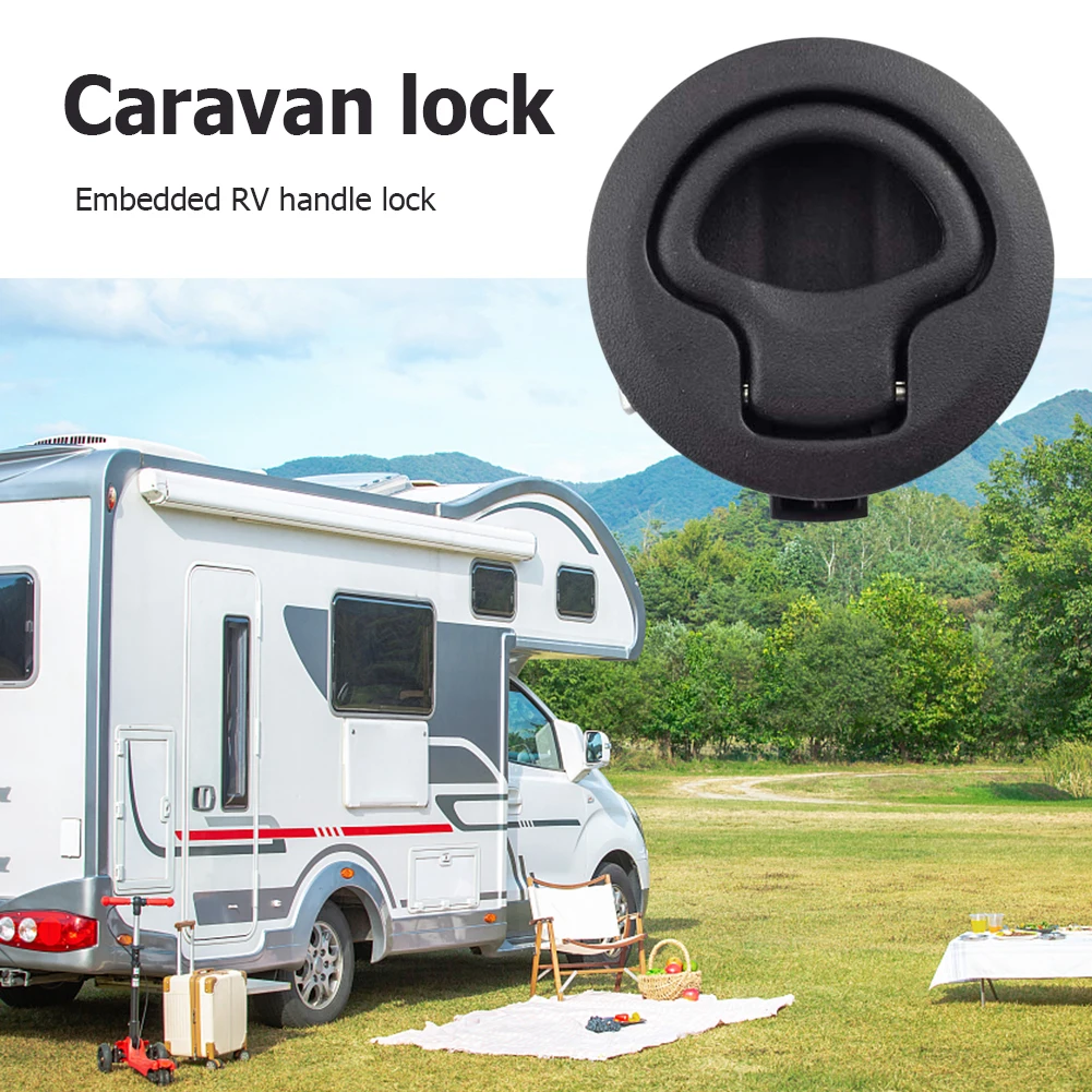 Boat Door Latch Flush for Yacht Marine Deck Locker Plastic Boat Accessories Marine Round