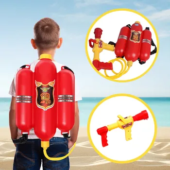 2500mL Firefighter Backpack Water Blaster For Kids- Tank With Hose, Super Water Squirt Suitable For Outdoor Play Boys Girls 1