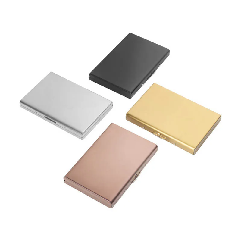 RFID-Blocking Slim Aluminum Card Protector Wallet - Secure, Large Capacity