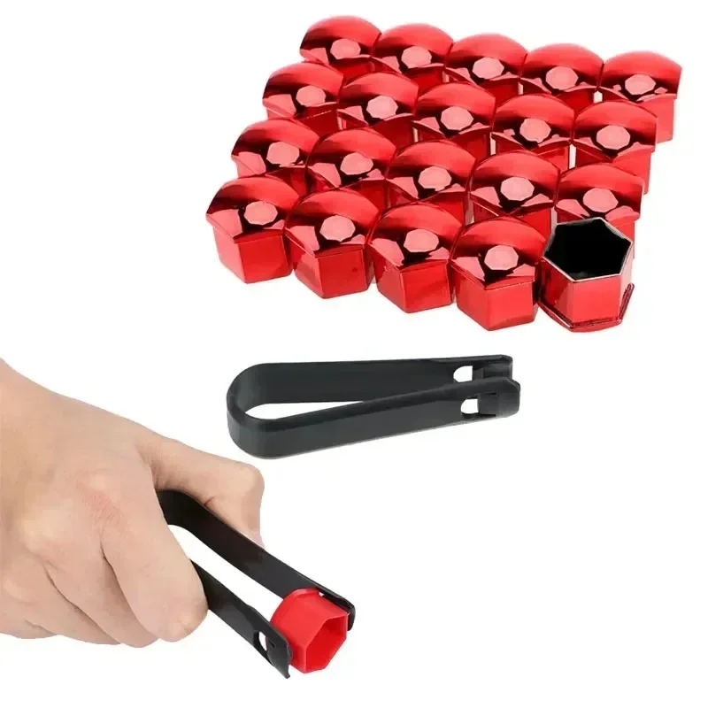 20-Piece Car Wheel Nut Protection and Decoration Caps - Anti-Rust Bolt Covers