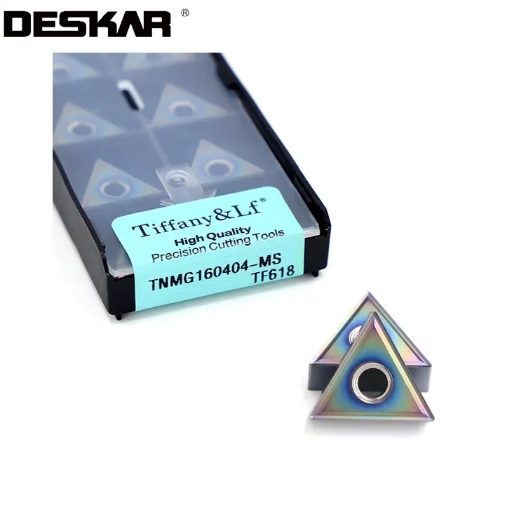 

10PCS DESKAR TNMG160404 TNMG160408 MA MS TF618 Lathe Cutter Cutting Tool Hardened Steel Inserts CNC Turning Tools