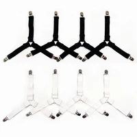 4 Pcs Triangle Bed Sheet Holders Fitted Sheet Clips Adjustable Sheet Suspenders Mattress Gripper Clips for Bed Mattress Cover 1
