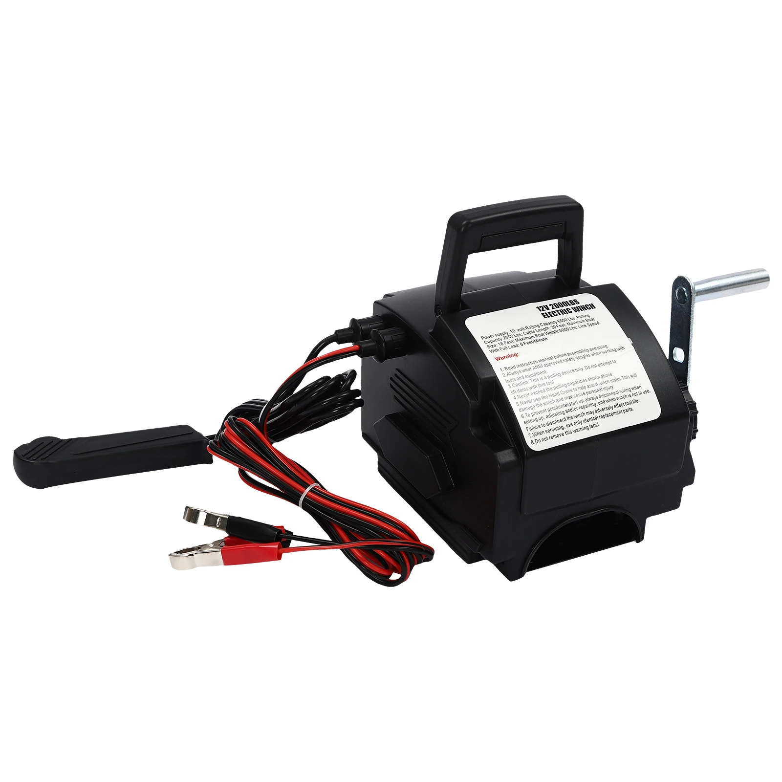 Electric Winch 12V 2000Lbs with Motor Winch Cable Lifter