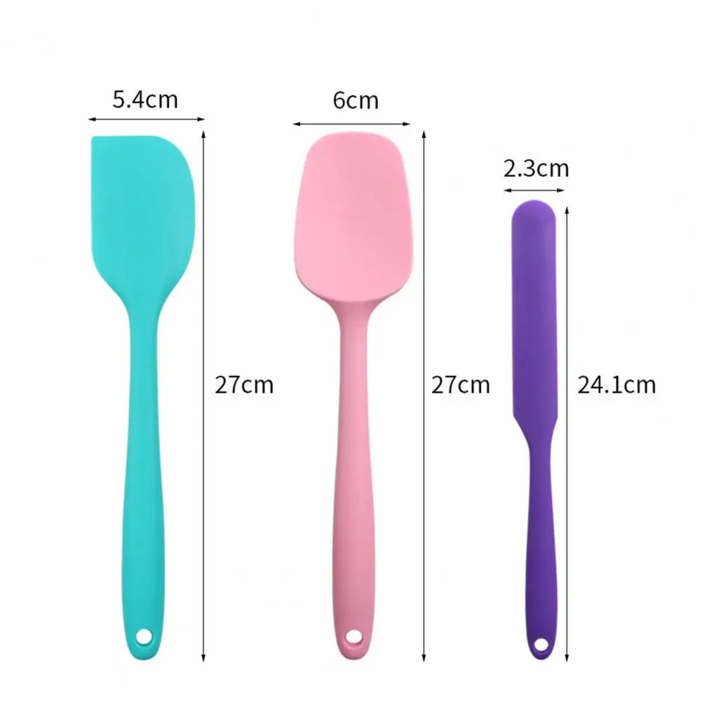 6 Pcs Silicone Baking Spatula Set Kitchen Utensils for Cooking Mixing Scraping High Heat Resistant Non Stick Dishwasher Safe Col