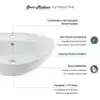 Swiss Madison Well Made Forever SM-VS211 Ivy 23" Oval Ceramic Vessel Sink, Glossy White 3