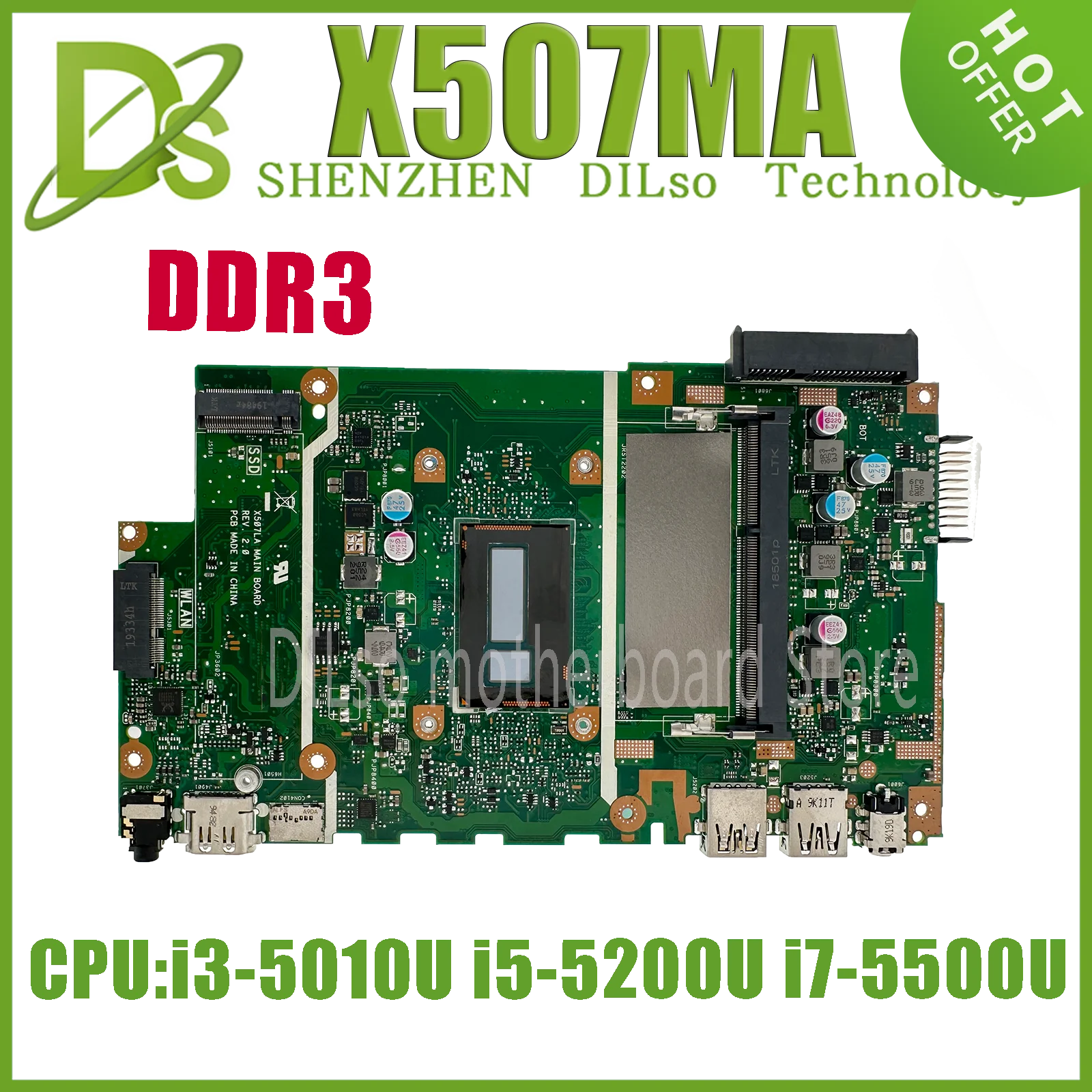 Kefu-placa-mãe Portátil para Asus X507ma X507ma X507m X507 F507la X507l w Pentium N5000 N4000 i3 I55th Teste de 100 - Imagem 2
