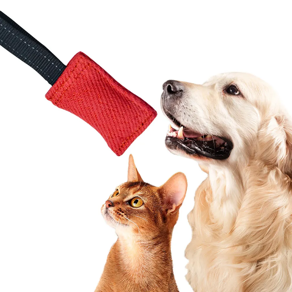 Durable Dog Chew Tug of War Toy - Interactive Training and Teething Chew Stick for Dogs Tear-resistant Linen Material 6