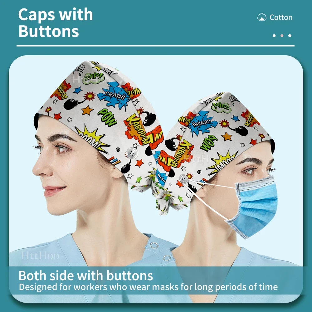 Medical Hospital Doctor Medical Caps Health Care Pet Clinic Nurse Beautician Nursing Hat Hospital Scrubs Cap  Nurse Accessories 3
