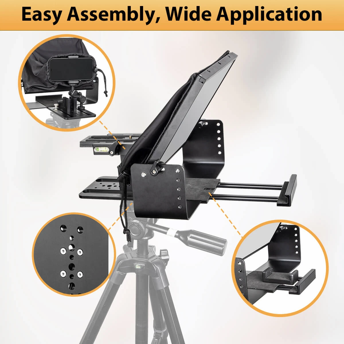 Moman MT12 Teleprompter for iPhone Portable Teleprompters