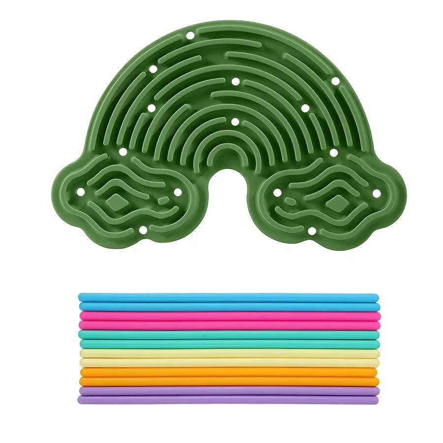 Colorful Silicone Sensory Activity Board for Kids, Double-Sided Busy Board for Fine Motor Skill Development & Interactive Play