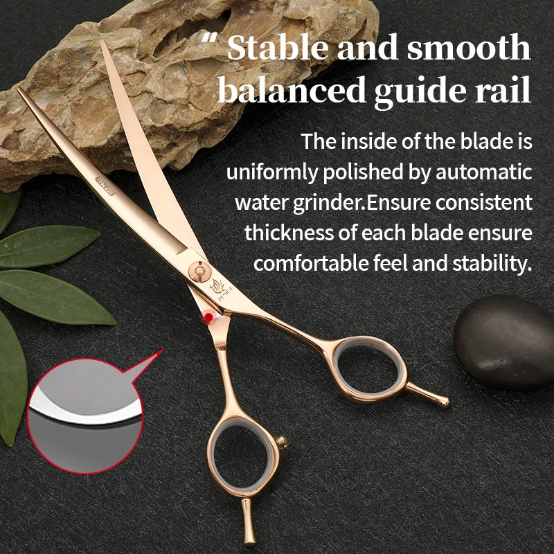 Fenice Rose Gold Pet Grooming Scissors 5