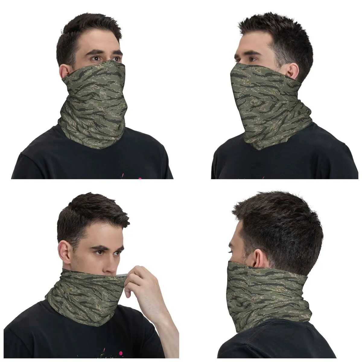 Tiger Stripe Camouflage Bandana Neck Gaiter Military Camo Face Scarf Cycling Scarf Cycling Men Women Adult Windproof neck gaiter,camouflage bandana