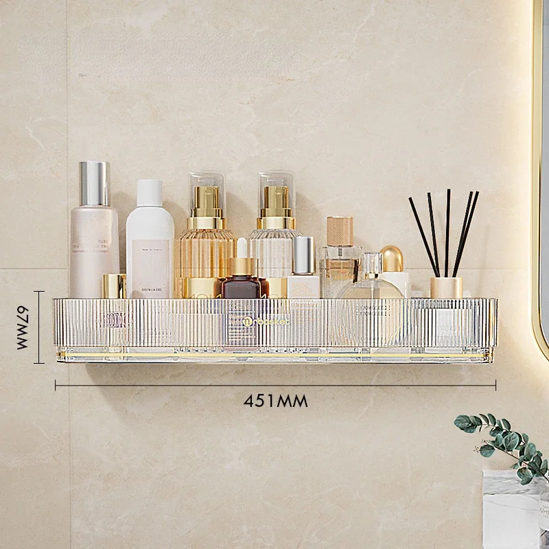 Wall Mounted Bathroom Wall Shelf with Towel Bar and 6 Hooks - Great for Bedroom Decor, Kitchen Storage , Bathroom Storage 6