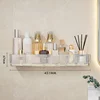Wall Mounted Bathroom Wall Shelf with Towel Bar and 6 Hooks - Great for Bedroom Decor, Kitchen Storage , Bathroom Storage 6