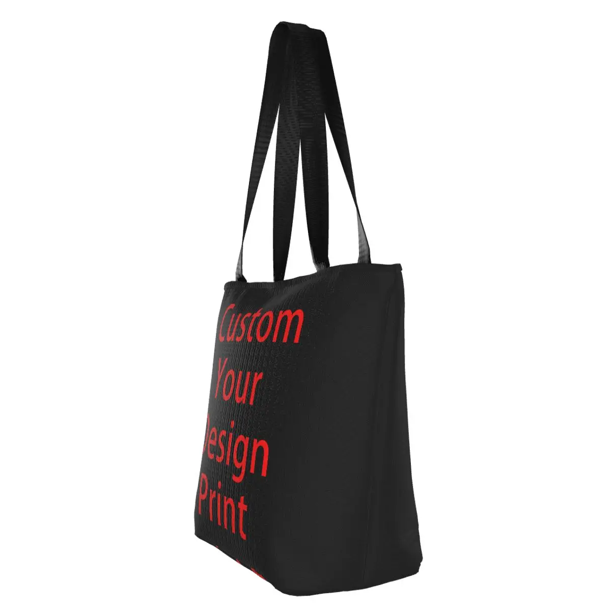Shopping Tote Bag Grocery Shopper Shoulder Bag Your Design Recycling Printed Canvas
