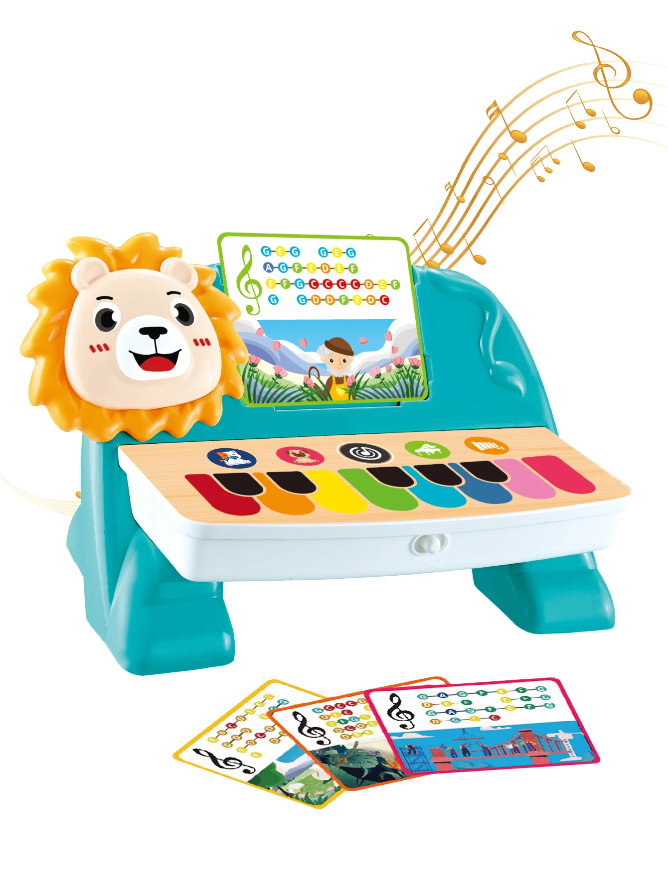 צעצוע פסנתר מגע אריה, פסנתר אלקטרוני אינטיליגנטי אלחוטי בטיחותי קטן יכול לשחק במוזיקה