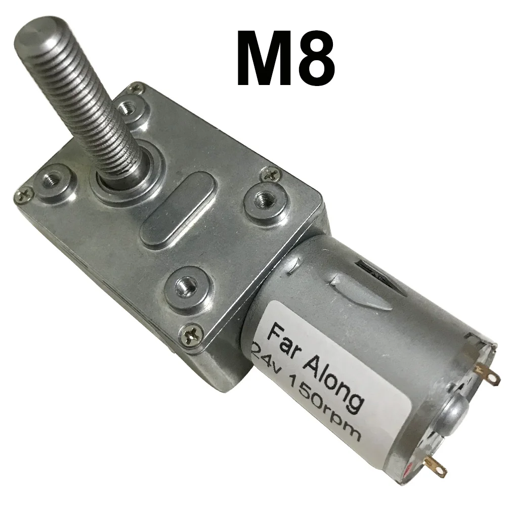 Worm Bonde Rosqueado da C.c. do Eixo m8 Alinhou o Motor 6v 12v 24v 6-torque Alto de 150rpm na Velocidade Ajustável do Fechamento do Auto do Motor da C.c. Reverteu o