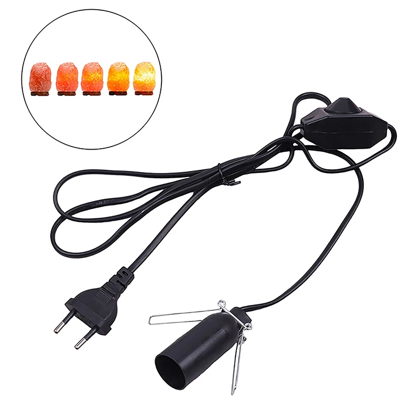 1pc1.5M Power Cord with Dimmer ON OFF Switch for Salt Rock Lava Lamp Metal Clip E14 Base