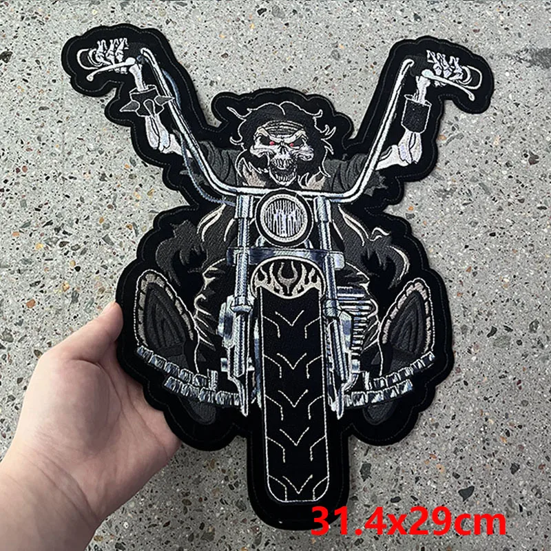 DIY Motif Skull Embroidered Applique Patch Badge Cloth Sew Iron - Foto 5