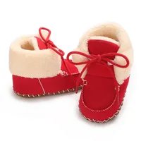 0 to 18 Months Infant Winter Snow Boots Warm Tie Up Baby First Walker Shoes for Christmas, Baby Shower 6