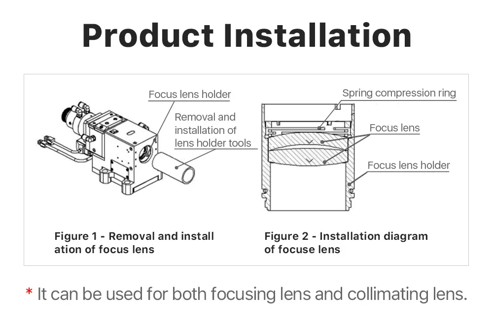 Cloudray Fokussierung Objektiv Insertion Tool D37 für Kollimierenden Schwerpunkt Objektiv auf Raytools BM114S Faser Laser Schneiden Kopf – Detail 4
