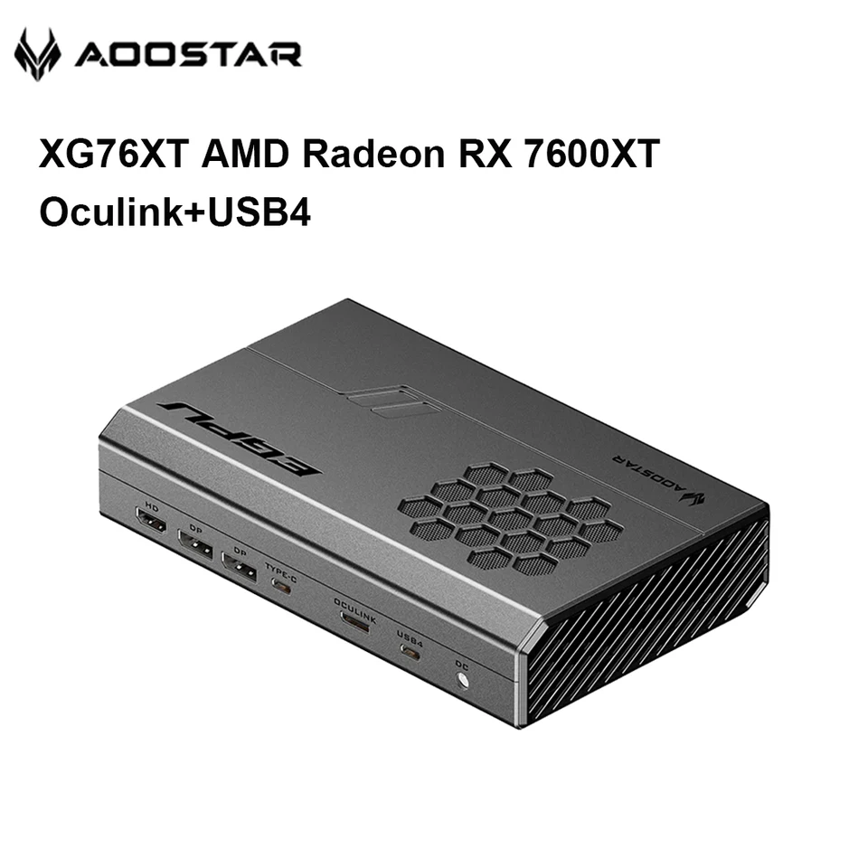 Aoostar XG76XT GPU Dock RX 7600 XT 8GB GDDR6 Gaming Graphics Card