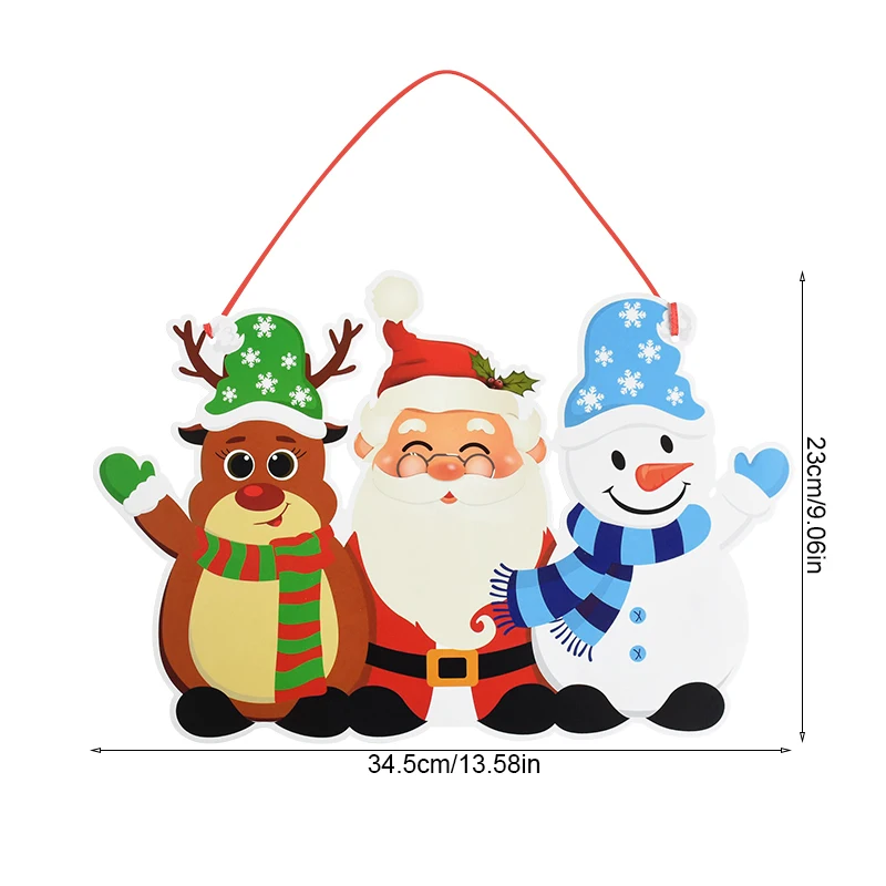 thumbnail image 1 of Adorno de papel para colgar en la puerta de Navidad, pancarta para árbol de Navidad, colgantes de Papá Noel, decoración navideña para el hogar, Año Nuevo 2024, 1 of 5