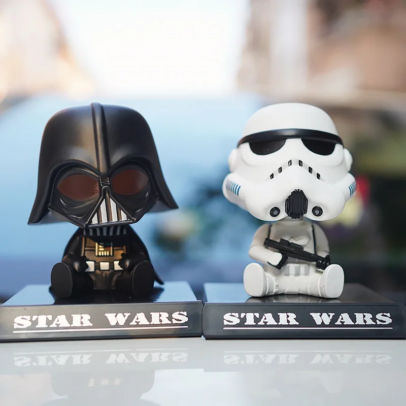 

11cm Anime Figure Shaking Head Doll Desktop Car Decoration Auto Accessories Action Figurine Toys Mobile Phone Bracket