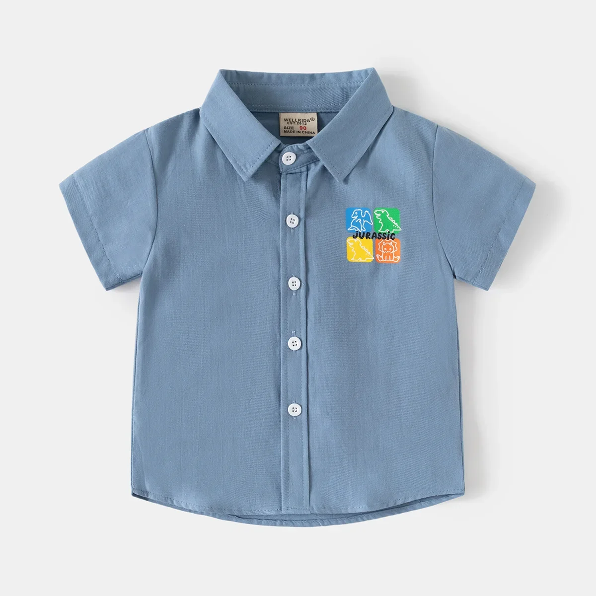 Boys Shirts Boy's Short Sleeve Shirt Children Summer Top Wear Kids Clothes