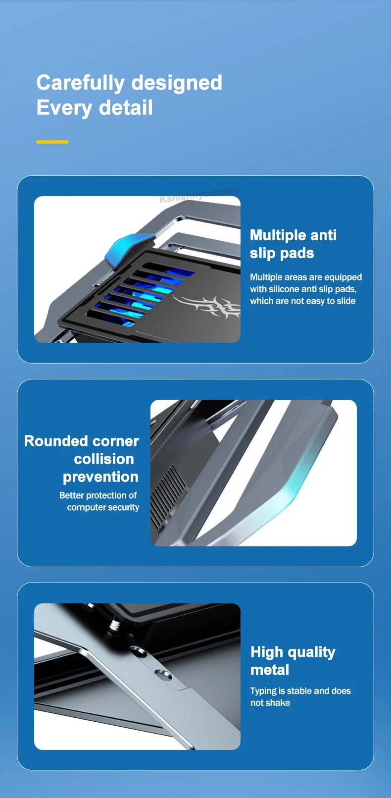 20 Cooling Pad For 11-17.3'' Notebook Cooler Stand Semiconductor Refrigeration Angle Adjustable Laptop Radiator Bracket_voghion.com