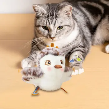 Cat Toy Bird Interactive Cat Toys Flying Bird Cat Toy Flapping Wings Sparrow Toys Simulated Chirping Bird Cats Toy for Kitten 4