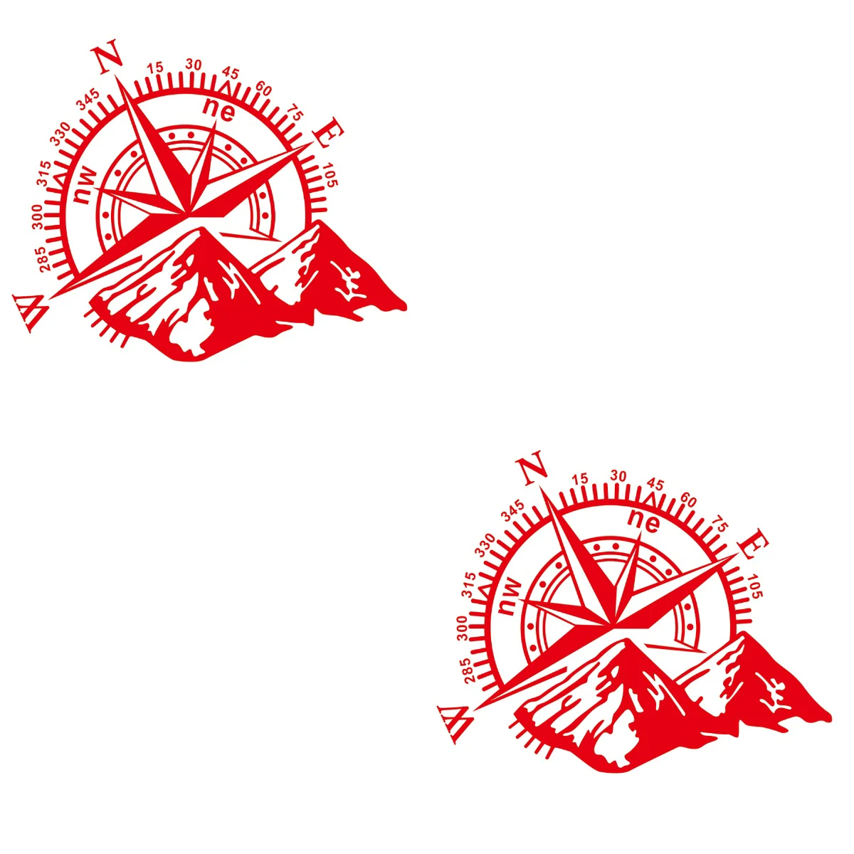 

2 шт., декоративные наклейки с компасом
