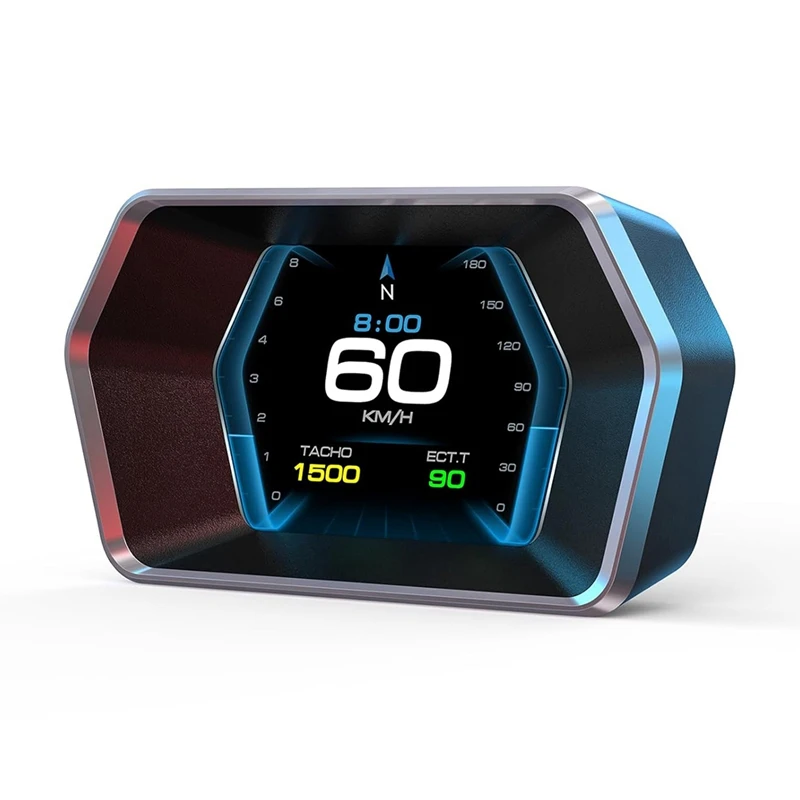 A77E-Car Heads Up Display, Car Smart Obd2 Gauge Display, Gps Speedometer With Vehicle Speed, Rpm, Fuel Consumption Voltage