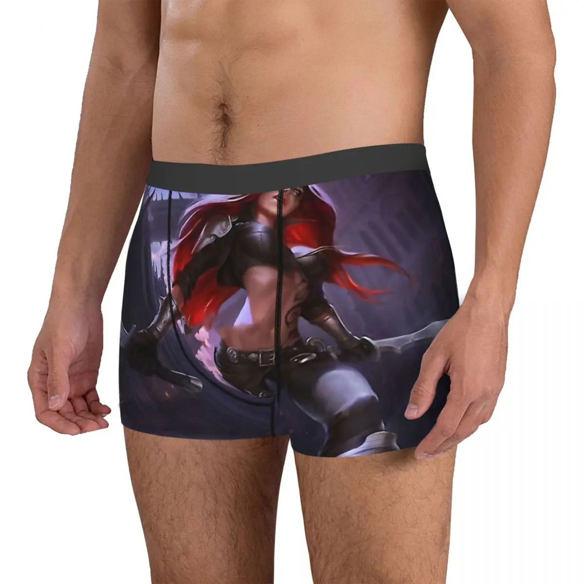 Katarina Men Boxer Briefs League of Legends Game Highly Breathable Underwear Top Quality Print Shorts Gift Idea 3